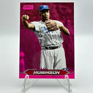 2024 Topps Stadium Club JACKIE ROBINSON #28 Pink Foil - Brooklyn Dodgers - Picture 1 of 3