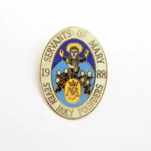 Servants of Mary 1988 Seven Holy Founders Pin Lapel Enamel Collectible - Picture 1 of 3
