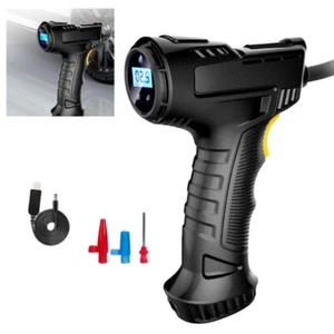 Compressore aria portatile ricaricabile batteria Litio 120W gonfia ruote auto - Foto 1 di 6