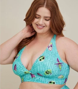 Torrid Disney Pesadilla antes de Navidad Triángulo Bikini Natación Top 1 14-16 - Imagen 1 de 4