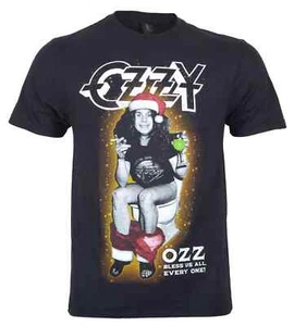 Ozzy Osbourne T Shirt Official Ozz Bless Us All Christmas Black New S M L XL XXL - Picture 1 of 6