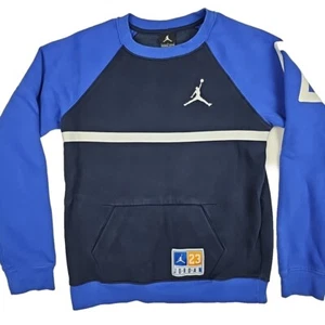 Nike Air Jordan Jump Man Sweatshirt Blue/Black/White Size Youth Large Basketball - Picture 1 of 19