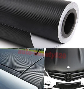 Envoltura para todo el coche - CBW 3D fibra de carbono vinilo película adhesiva calcomanía negra 50 pies x 5 pies - Imagen 1 de 4