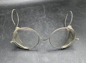 Wilson Folding Metal Safety Glasses Goggles Clear Lens Steampunk Style - Picture 1 of 12
