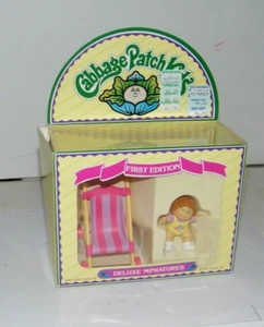 NEW Vintage 1984 Cabbage Patch Kids First Edition Deluxe Miniatures w/ Stroller - Picture 1 of 3