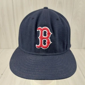 Vintage Boston Red Sox Mütze Kappe 7 3/8 New Era 59Fifty blau nicht verstellbar Coo Base USA - Bild 1 von 9
