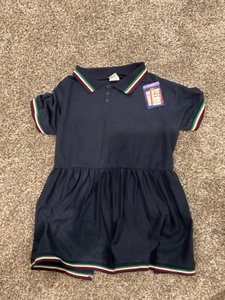 NWT Top Paw Polo Navy dog dress red white green stripes size X- Large - Picture 1 of 3