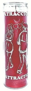 CANDLE ATTRACTION RED UNSCENTED- ATRACCION ROJO VELA 120 Hours - Picture 1 of 1