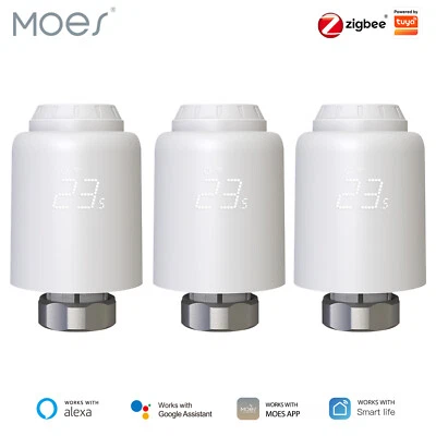 MOES Smart Heizkörperthermostat ZigBee Thermostat Heizkörper Alexa Google APP - Bild 1 von 4