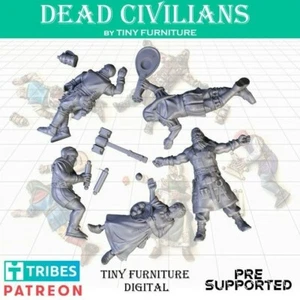 Dead Civilians Casualty Marker Bodies Scatter Terrain Scenery Dnd TTRPG Miniatur - Picture 1 of 1