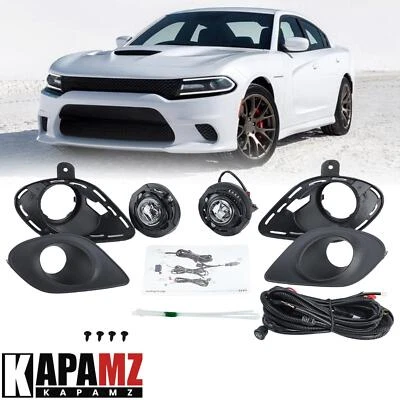 Lámpara antiniebla LED con soporte de bisel interruptor de cableado para Dodge Charger SRT 15-2023 Foto 1 de 4