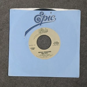 Merle Haggard Big City / My Favorite Memory 7" Vinyl Epic Records USA Country - Picture 1 of 4