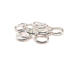 8mm, 18g, Silver plated Open Jump Rings - US Seller - Picture 1 of 3