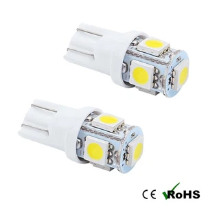 2 x Cool White 6v Capless Side Light 500 501 5 SMD T10 Bulbs Classic Scooter - Picture 1 of 3