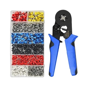 Kit di Utensili Per Crimpatura Pinza Crimpatrice Con 1200 Puntali e Terminale (0 - Foto 1 di 24