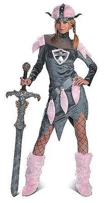 Bebé Bárbaro - Guerrero Amazonas - Disfraz Mujer Vikinga - Mediano (Talla 8-10) Foto 1 de 4