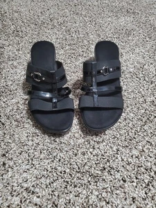 Schwarze Damen-Sandalen Größe 8 gebraucht - Bild 1 von 10