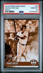 2018 Panini Diamond Kings #76 Shohei Ohtani Sepia PSA 10 RC Rookie - Picture 1 of 2
