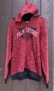 SALT CREEK Men's Sherpa Lined Hoodie Palm Springs CA Graphic Full Zip Size XL - Picture 1 of 11
