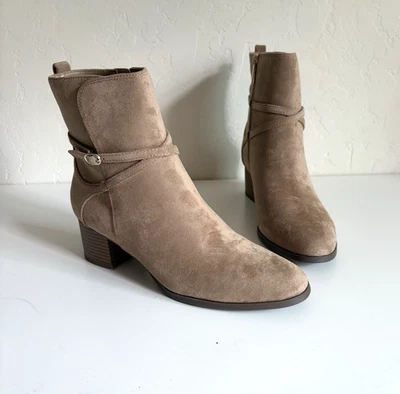 ANNE KLEIN Akmoore Boot Women's Size 9.5M Sand Zip Up Bootie Boho Whimsical NIB - Image 1 of 4