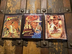 SLIPCOVER SET ONLY Indiana Jones 4K Raiders Ark Temple of Doom Last Crusade lot - Imagen 1 de 9