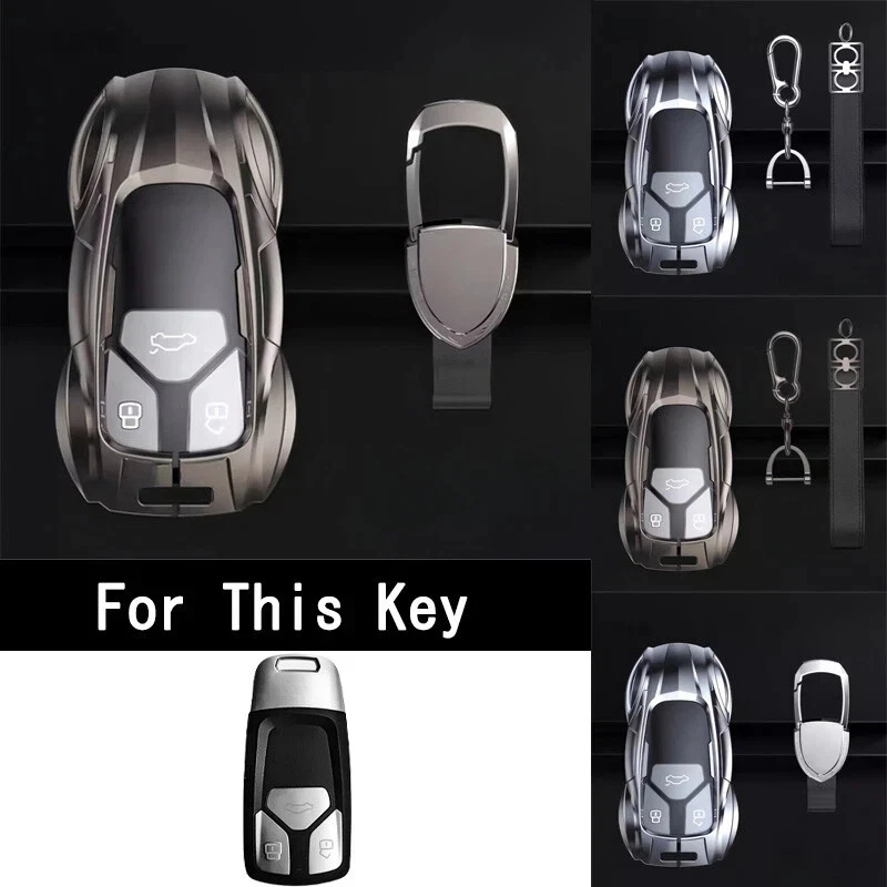 Zinc Alloy TPU Car Key Fob Case Cover For Audi A4 A5 S4 S5 B9 Q7 M4 Q5 TTS TT RS - Image 1 of 4