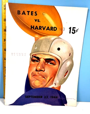 🔥Harvard v Bates College NCAA Football Program 9/23/44 HIGHER GRADE!!🔥 - Image 1 of 4
