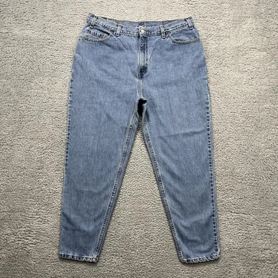 Vintage Levis 550 Jeans Womens 20 Medium Blue Relaxed Fit Tapered Leg USA 90s - Image 1 of 4