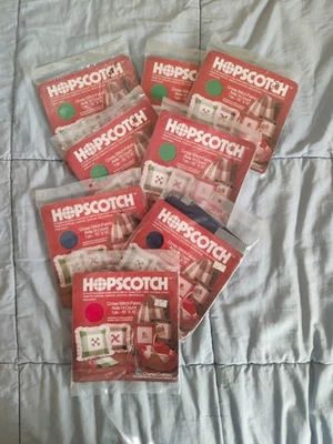 Charles Craft HOPSCOTCH Aida 14 Cross Stitch Fabric Lot of 8 Multicolor NEW  - Image 1 of 4