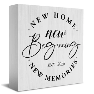 Rustic 2026 New Home Housewarming Gifts Ideas for Women Men Friend Home Desk ... - Foto 1 di 6