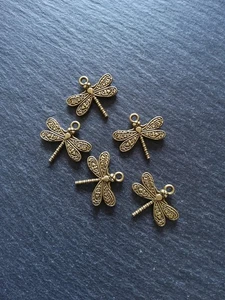 40 Libelle Charms Antik Bronzefarben 21x19,5mm - Bild 1 von 7