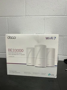 TP-LINK DECO BE95 BE33000 QUAD-BAND MESH WI-FI 7 SYSTEM (3-PACK) - Picture 1 of 5