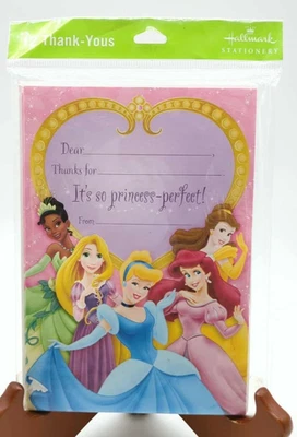 Disney Princess 'Princess Perfect' Thank You Note Cards NEW Unopened Pack Of 12 - Image 1 of 3