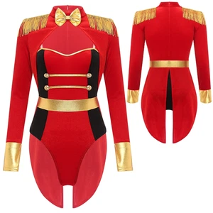 Body donna Circus Ringmaster mascherato spalline Halloween fiocco tuta - Foto 1 di 25