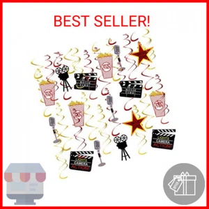 TUPARKA 30 PCS Movie Night Party Swirl Hanging Decorations Hollywood Movie Theme - Picture 1 of 2