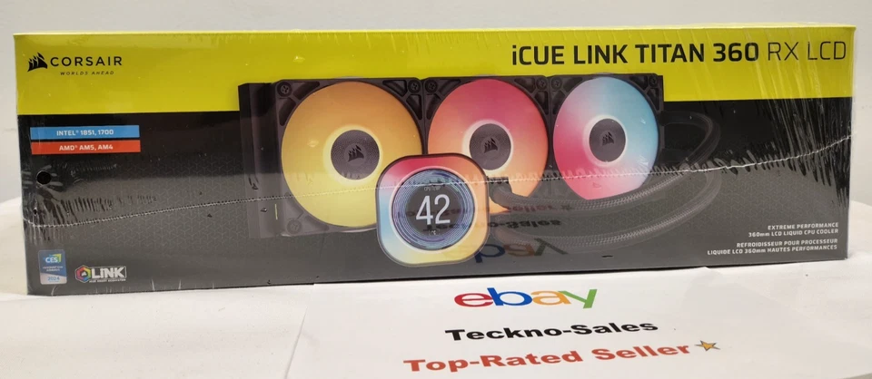 CORSAIR iCUE Link Titan 360 RX LCD Liquid CPU Cooler Black ‎CW-9061023-WW
