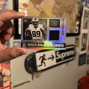 2020 Donruss Optic Bryan Edwards Raiders/Falcons Rookie Phenoms Silver Mem. Card - Picture 1 of 5