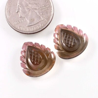 Loose Gemstone Natural Certified Bio Tourmaline Hand Carved Fancy Heart A400 - Image 1 of 3