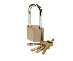 40mm Long Shackle Heavy Duty Solid Steel Padlock with 3 Key Shed Door - Picture 1 of 2