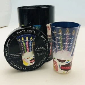 Lolita Party Shots Hand Painted Shooter Shot Glass Birthday Cake 2 ounce - Picture 1 of 12