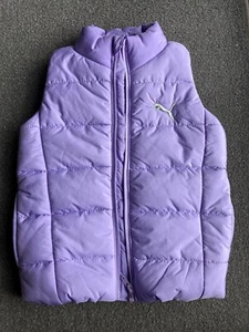 Kids Puffer Vest 3-4 Puma Full Zip With Pockets Purple Girls Kids Size XXS - Picture 1 of 3