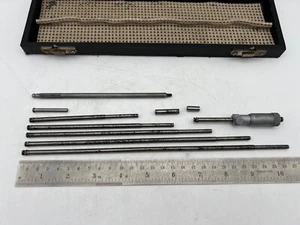 Craftsman .001" Solid Rod Direct Reading Inside Mikrometer 0-11,5" Set Case USA - Bild 1 von 15