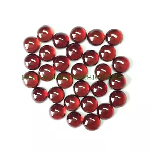 10mm Natural Red Garnet Round Calibrated Loose Cabochon Gemstone Free Shipping - Picture 1 of 4