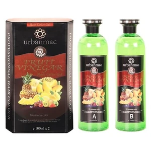 URBANMAC Fruit Vinegar Gel Hair Color gel (100ml x 2) - Black Free Shipping - Picture 1 of 4
