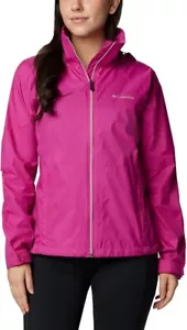Columbia Women's Plus Switchback Waterproof Packable Rain Jacket, Fuchsia, 2X - Picture 1 of 5