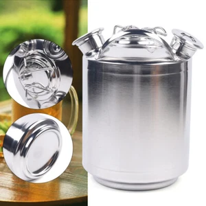 Bier Reinigungsfass Reinigungsbehälter 10 Liter Edelstahl für Bierzapfanlage Neu - Bild 1 von 12