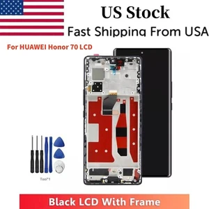 US - For HUAWEI Honor 70 LCD Display Touch Screen Digitizer + Frame Replacement - Picture 1 of 6