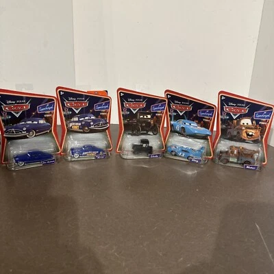 Lot Of 5 Nip Disney Pixar Cars Supercharged Series Doc Lizzie King Mater Hudson - Image 1 of 4