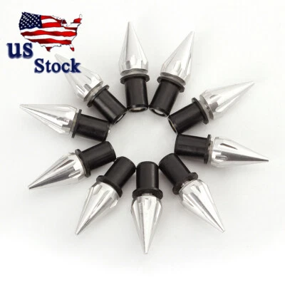 CNC Silver Windscreen Spike Bolts M5 Screw Well Nuts Windshield 10xPcs - Image 1 of 4