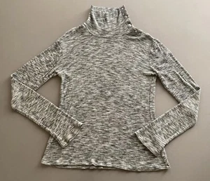 Dolan Left Coast Women’s Size L Grey Turtleneck Sweater Snap Button Ribbed - Picture 1 of 18